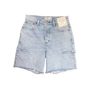 Abercrombie & Fitch Jean Shorts Women's‎ Size 28 Denim Dad Short High Rise NWT